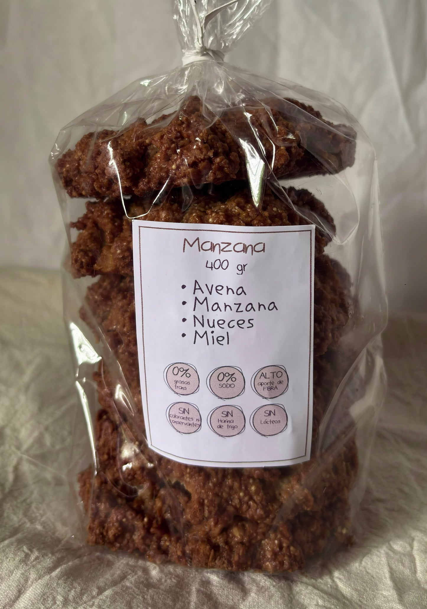 Galletas de Avena, Manzana, nueces y amaranto
