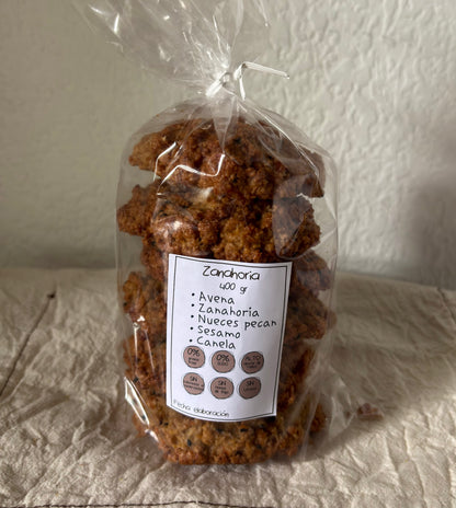 Galletas de Avena, Zanahoria y Nueces Pecan
